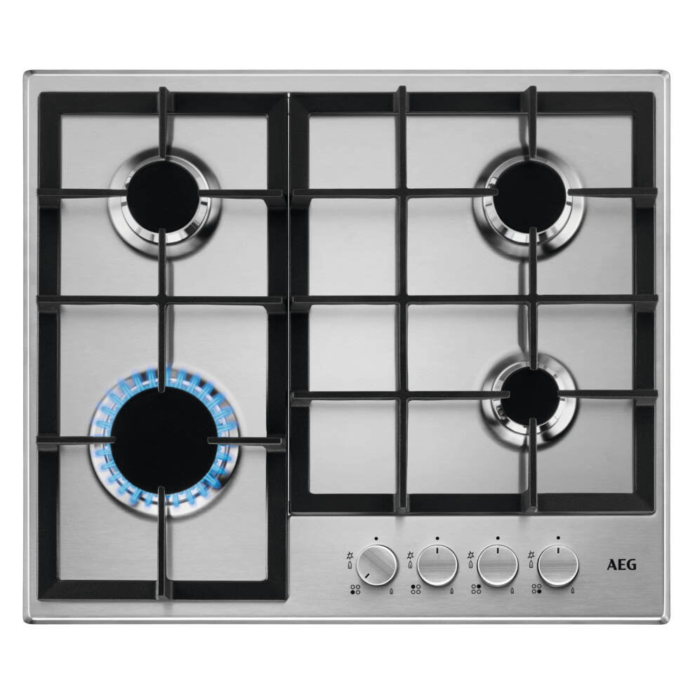 AEG 4 Burner Gas Hob - Stainless Steel - Image 7