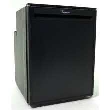 CamperCool 80 Litre 12v RV, Motorhome, Campervan, or Boat Fridge with removable freezer compartment in Black
