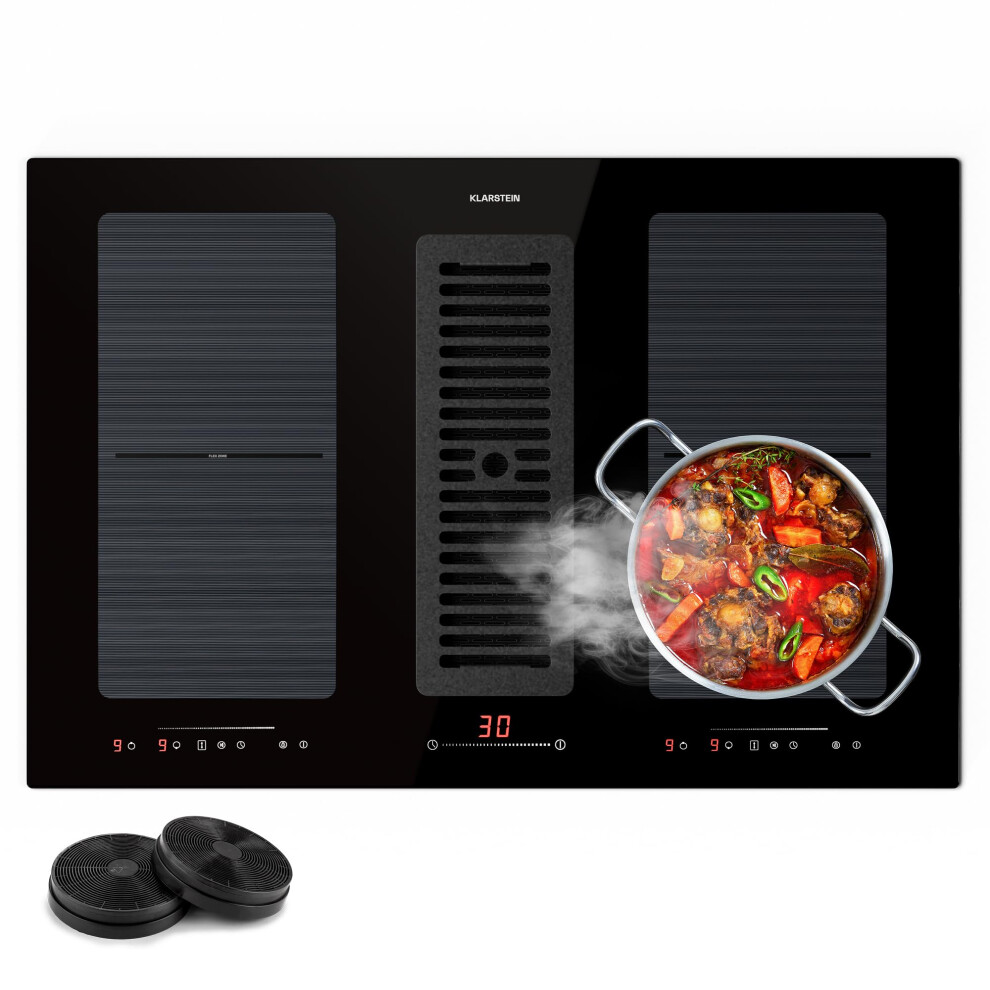Klarstein 2-In-1 Electric Induction Hob & Kitchen Extractor Fan For Ki