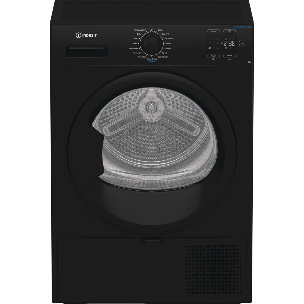 Indesit C Ysd 82D Bb Uk 8Kg Heat Pump Tumble Dryer - Black - A+ Rated