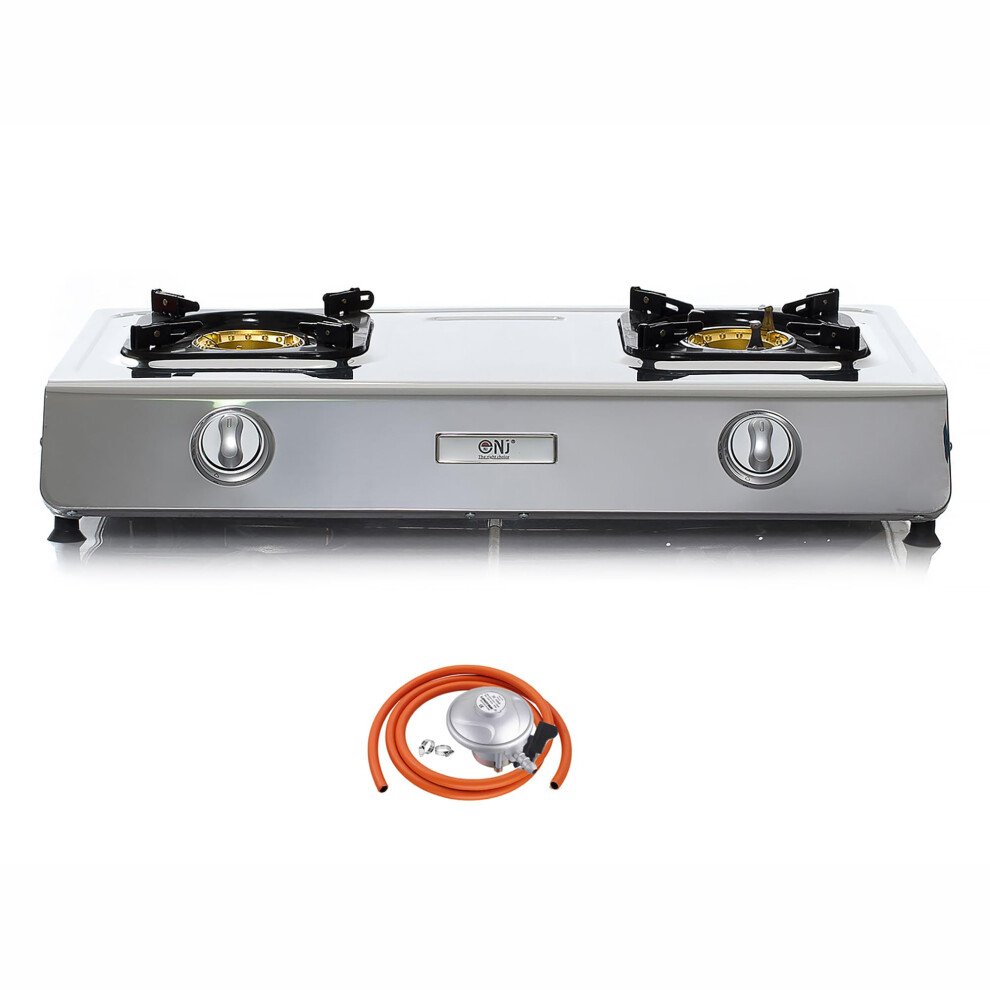 Nj The Right Choice Nj Nsd-2 Gas Stove - Double Burner Wok Ring Indoor Portable Hob