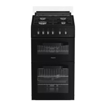 HDG5GCB 50cm Gas Cooker with Double Oven, Gas Hob, Grill, Enamel Inter