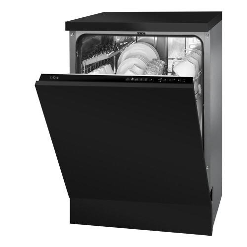 CDA CDA Integrated Standard Dishwasher - Black with Fixed Kit - E Rated