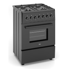 Ferre F6TS40E3-BL 60cm Freestanding Dual Fuel Cooker - Matte Black