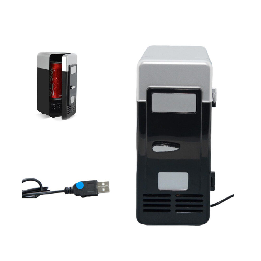 Small Beverage Fridge, Portable Mini Cooler Compact Desk Chiller for D