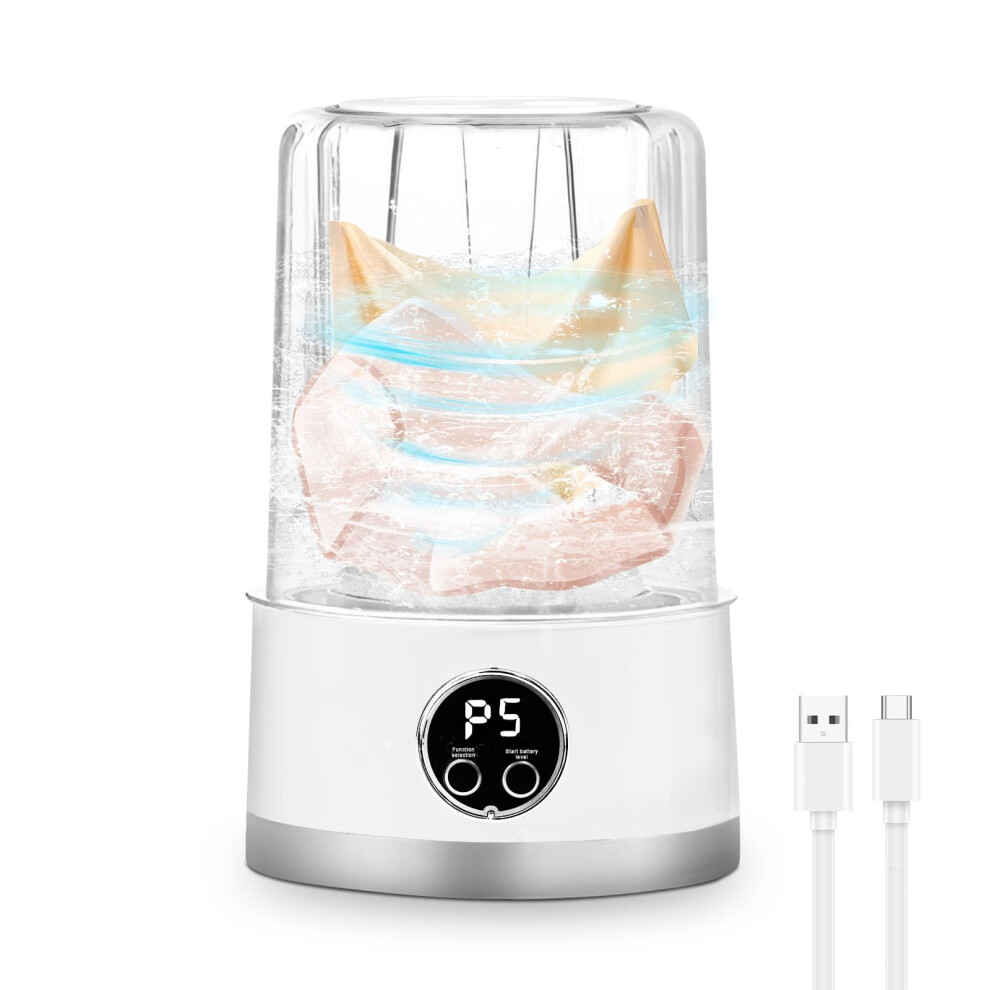 Mesen Portable Washing Machine, Rechargeable 1500Mah Cordless Mini Was