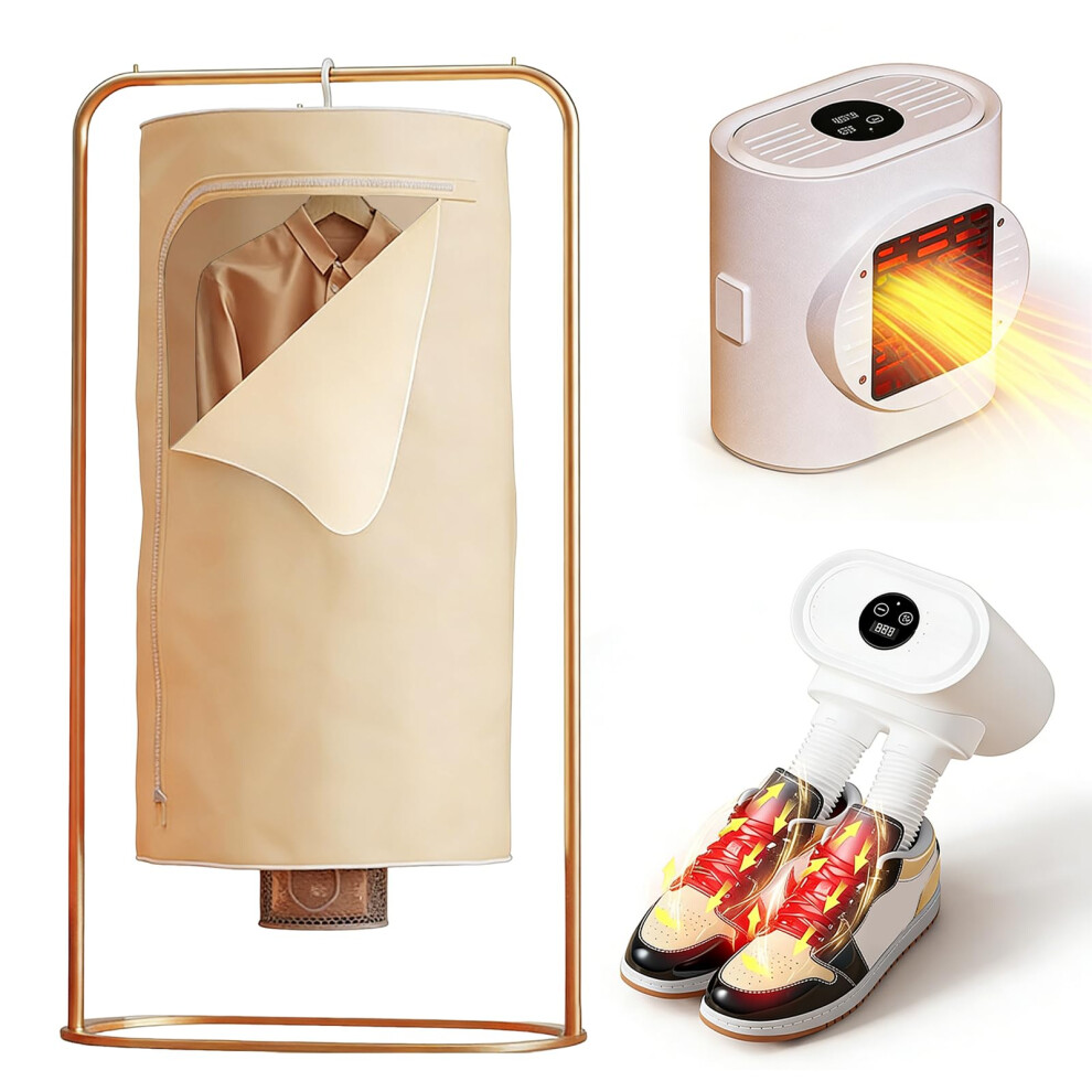 Buithafu 3 In 1 Portable Clothes Dryer Electric Drying Machine Shoe Dryer Small