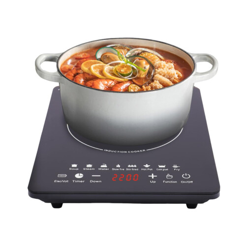 Single Induction Cooker 1450W Ultra-thin Induction Hob with LCD Sensor