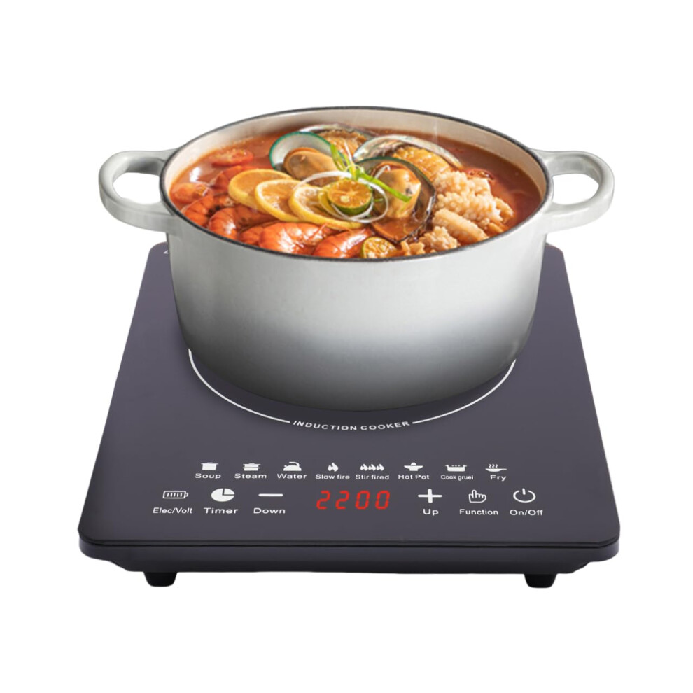 Ribasubb Single Induction Cooker 1450W Ultra-Thin Induction Hob With Lcd Sensor