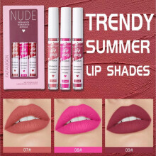 (Matches the image) 3Pcs/set Multi-color Matte Lip Gloss Non-stick Cup Long Lasting Lipstick Liquid Non-fading Lip Glaze Lip Gloss