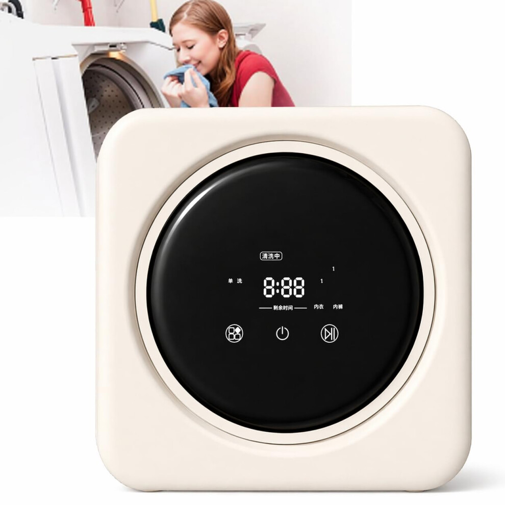 Wall-Mounted Compact 3kg Front-Load Washing Machine — Portable Full-Au