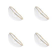 4Pièces Bols Verre Transparent Design Coeur Usage Intérieur Extérieur