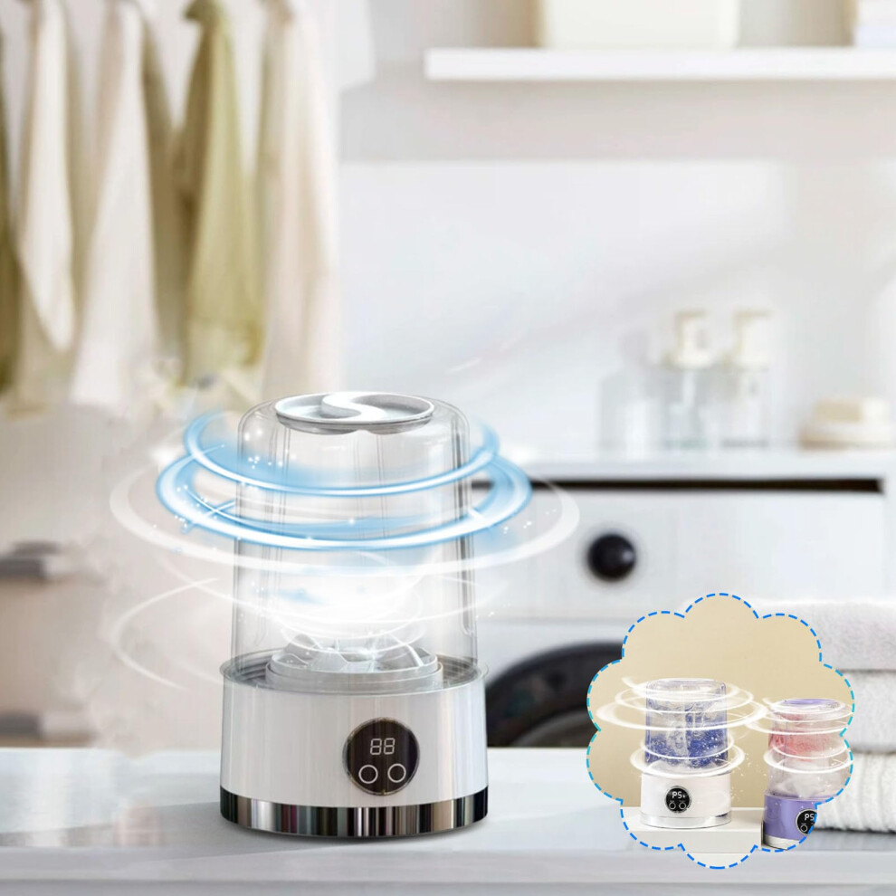 Underwear Washer Machine, Portable Rechargeable Cordless Mini Washing