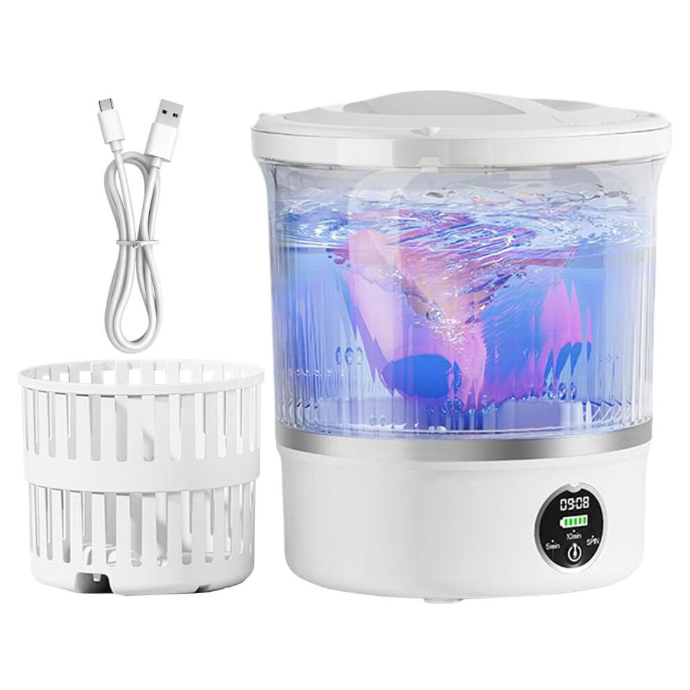 Underwear Washing Machine | Built-in Drain Rechargeable Low Noise,Mini