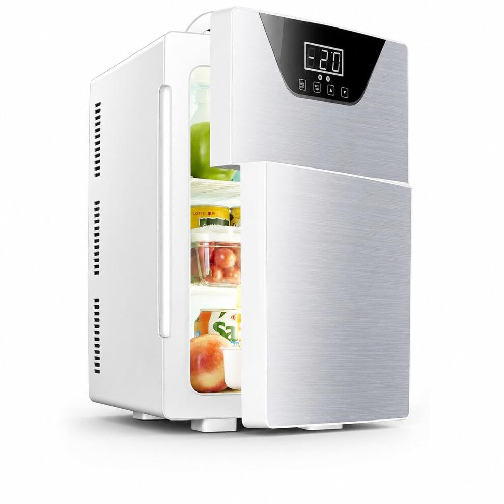 Portable Car Freezer 20L - 12V Dual Zone Mini Fridge with Touch Displa