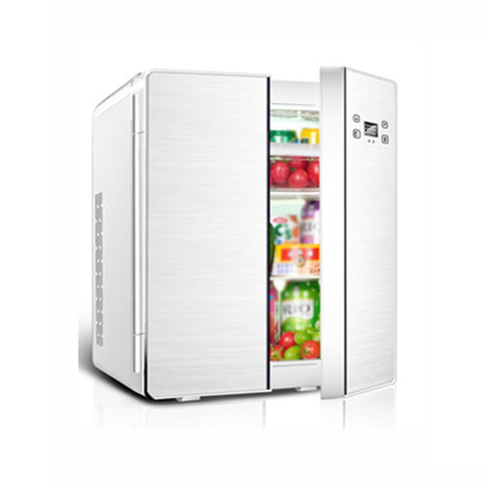 Yajuer Compact Refrigerator, Double Door Fridge With Removable Shelves