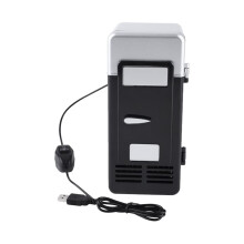 MASO Mini Fridge Portable Cooler and Warmer Portable LED Mini USB Refrigerator, 5V 10W USB Mini Fridge Refrigerator with LED Light Energy Saving Mini