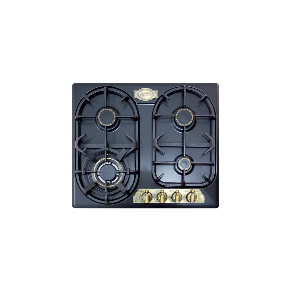 Kaiser Empire 59Cm Gas Hob | 4 Gas Burners Enamelled Black Cooktop