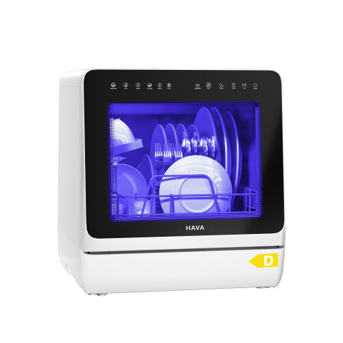 HAVA Table Top Dishwasher with Water Softener & Enhanced Energy Efficiency