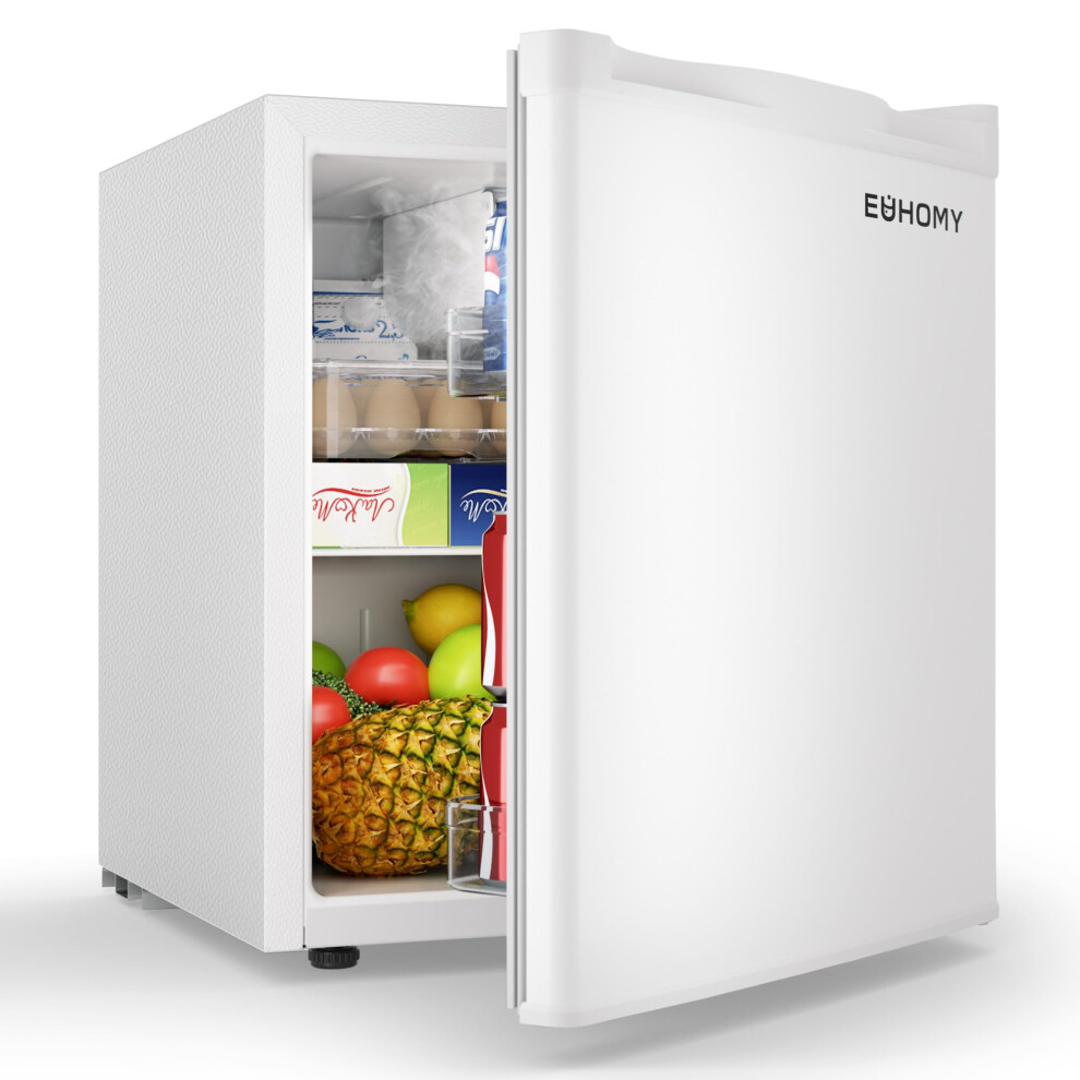 Euhomy 46L Small Fridge, Table Top Fridge With 7-Level Adjustable Ther