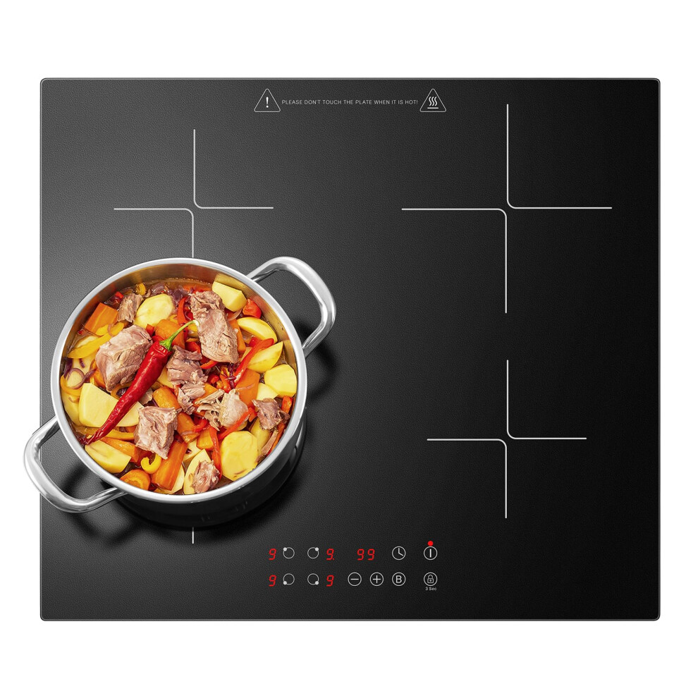 Kichpower Induction Hob 4 Zones, Built-In Induction Hob 60 Cm With Boo