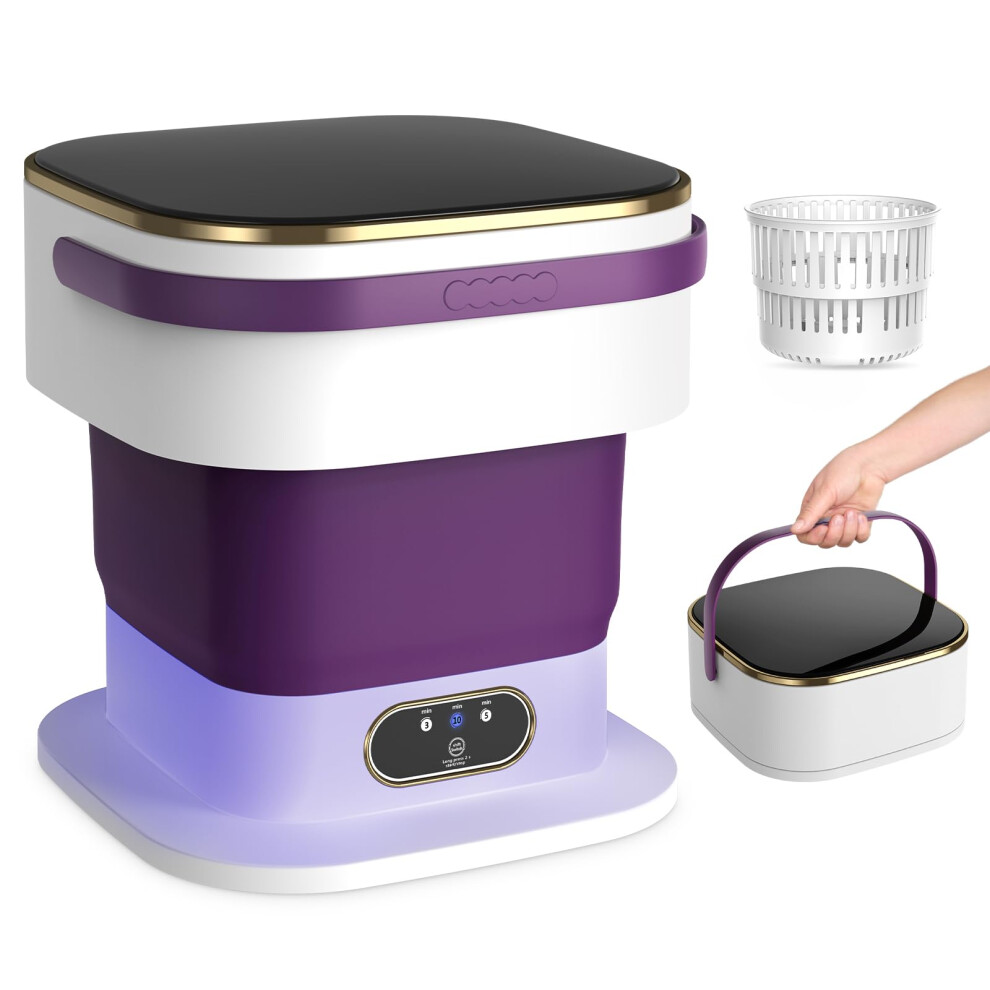 Astarama Mini Washing Machine, 15L Portable Washing Machine With Spin Dryer & 3