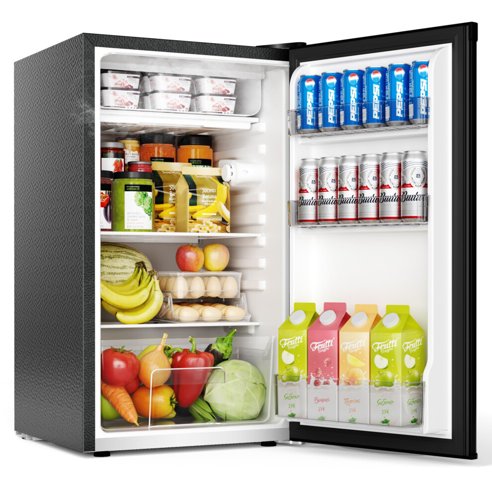Euhomy 93L Under Counter Fridge, Small Fridge Freezer With 7-Stage The