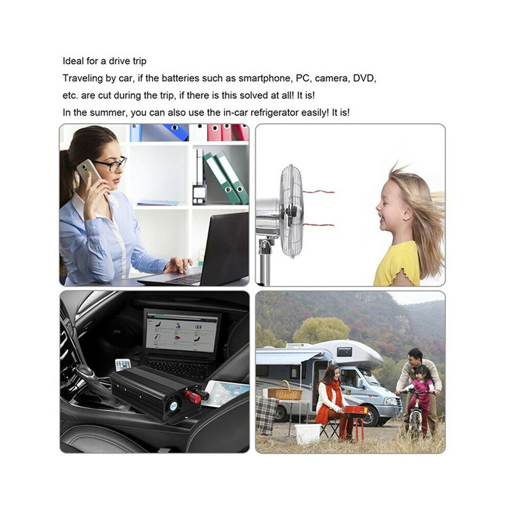 (, 12V To 110V) 4000W Car Solar Power Inverter Dc12/24V To Ac 110V/220V Modified Sine Wave Gold 110691634719