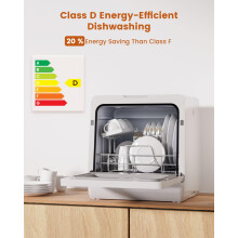 HAVA Table Top Dishwasher with Water Softener Enhanced Energy Efficiency