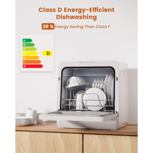 HAVA Table Top Dishwasher with Water Softener  Enhanced Energy Efficiency