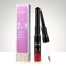 (Matches the image) Non-stick Cup Lipstick Easy To Apply Color Matte Lipstick Double-ended Lip Gloss Lip Liner Two-in-one Lip Glaze