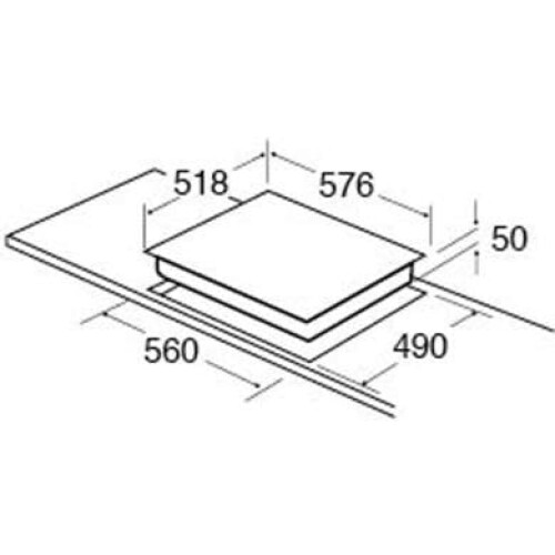 CDA CDA 60cm 4 Zone Rotary Control Ceramic Hob 1