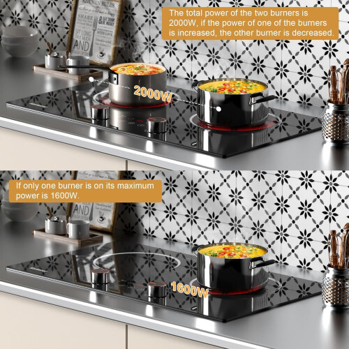statesman Statesman 4 Zone Gas Glass Hob, Front Dial Control, Automatic Ignition 2