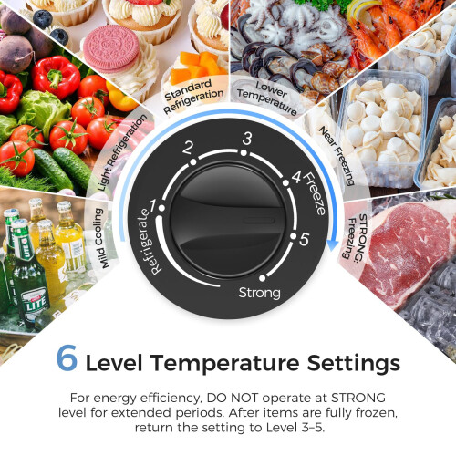 YASHE Chest Freezer 100L, Compact Freestanding Deep Freezer with 2 Rem 2