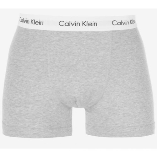 (S) Men's 3 Pack Low Rise Boxer Trunks Classic Fit-B/W/G- S-XL 2