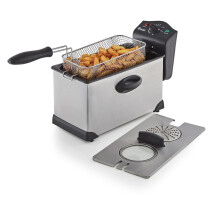 Swan 3L Stainless Steel Deep Fat Fryer with Viewing Window and Safety