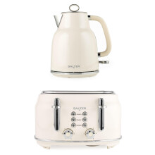 Salter Retro Kettle & Toaster Set - 1.7L Fast Boil Kettle With Removab