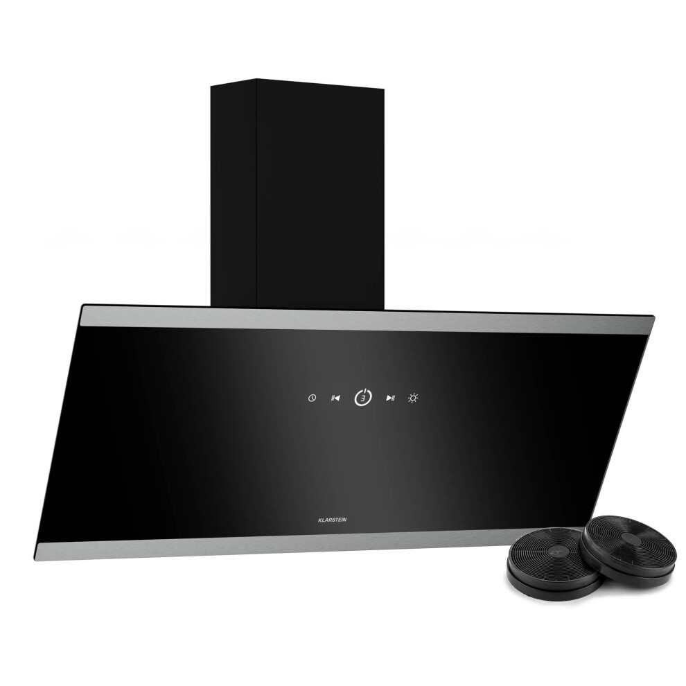 Klarstein Flashline Cooker Hood - 90Cm Angled Extractor Hood, Touch Sc