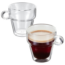 Judge Double Walled Glass Coffee Handled Mugs - Set of 2 - 200ml