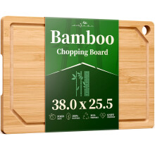 Kitsure Bamboo Chopping Board - Multi-Size Wooden Chopping Boards for