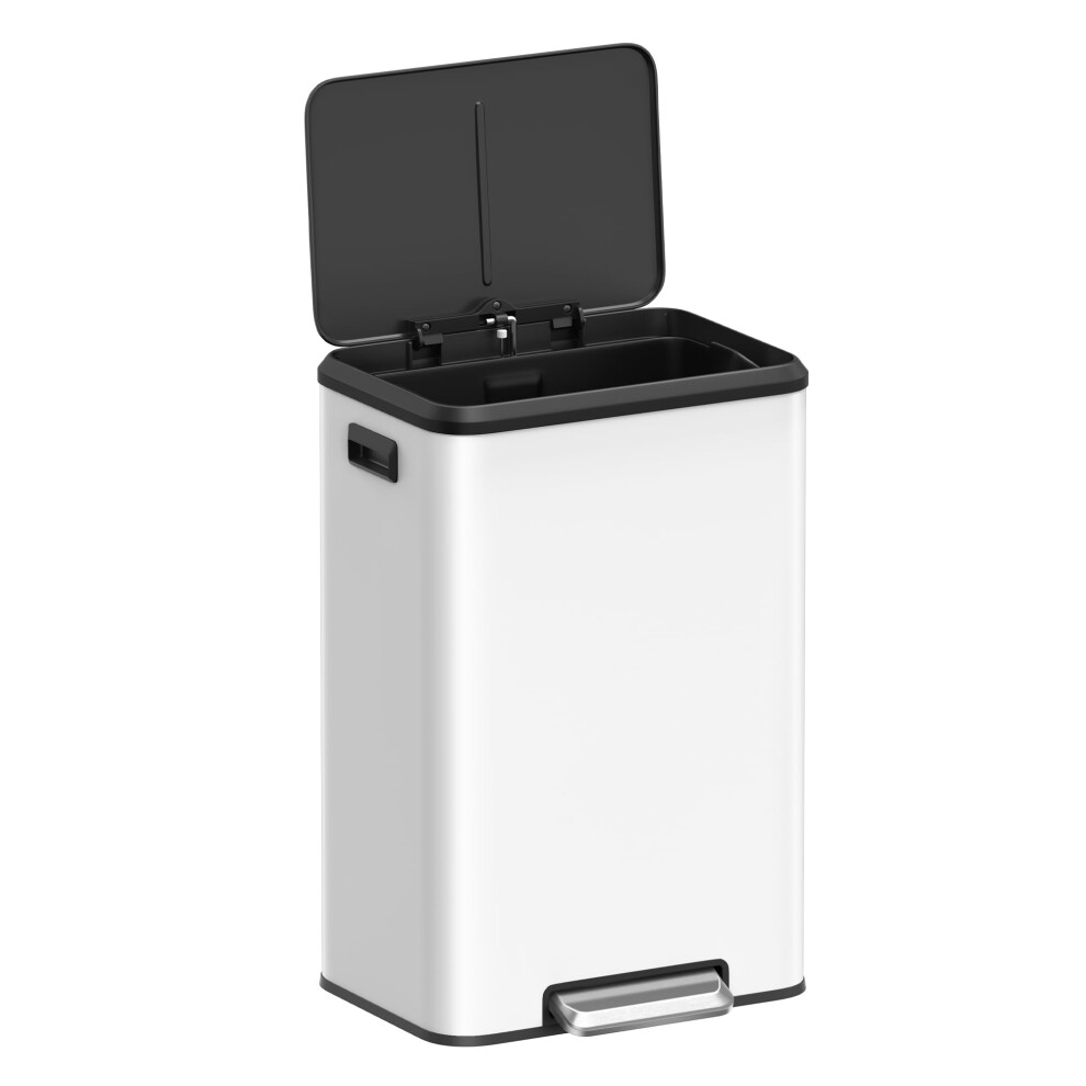 Songmics Kitchen Bin - 40L Pedal Bin With Lid - Rubbish Bin For Waste