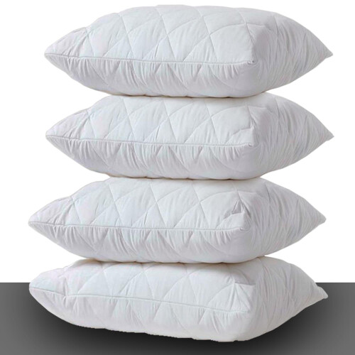 Pillow Protectors 4 Pack White | Brushed Microfiber Pillow Case 5075 cm
