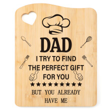 Tulolvae Dad Gifts Fathers Day - Bamboo Chopping Board Father‘s Day Bi