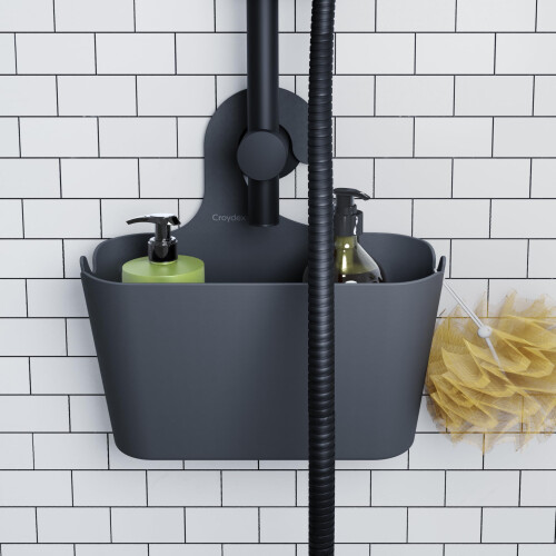 Croydex Croydex Grey Shower Caddy Hanging Storage