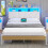 Brinlawb Double Bed Frame with Charging Station (2 AC Sockets 1