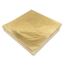 xQzit 100 PCS Gold Leaf Sheets - 14x14cm Gold Foil Sheets for Gilding