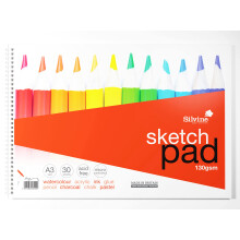 Silvine A3 Sketch Pad. 30 Sheets 130gsm Smooth Cartridge Paper