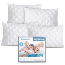 ACRALI HOME Quilted Pillow Protectors 4 Pack Zipped