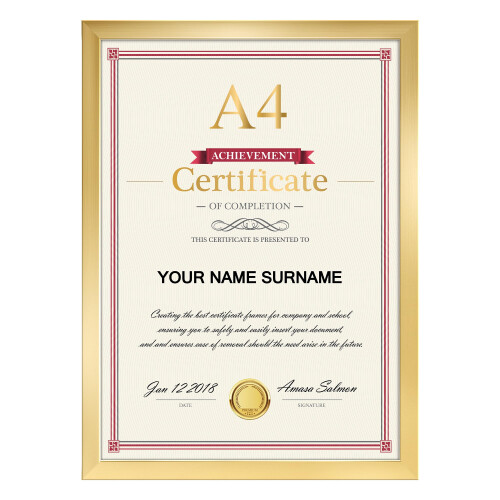 Giftgarden Gold A4 Picture Frame - Versatile A4 Photo Frames for Desk