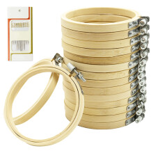 16 Pack 4 inch Mini Bamboo Circle - Embroidery Hoop Cross Stitch Hoop